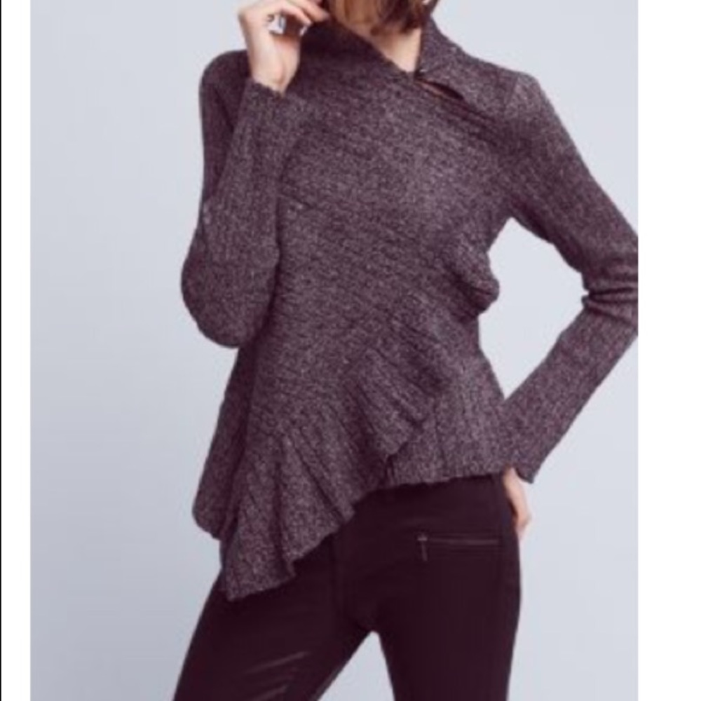 •nwt• Anthro’s Knitted & Knotted cascading ruffle